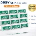BUĞZ Derby Usta Çift Taraflı Jilet Tam Bıçak Berber Jileti 10LU 10 PAKET