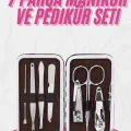  Deri Çanta Hediyeli 7 Parça Manikür-Pedikür Tırnak Bakım Seti