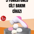  Derin Temizleme ve Masaj İçin 5 Başlıklı Yüz Cilt Bakım Aleti