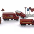  Die Cast Metal 20 Parça İtfaiye Seti - Tankerli