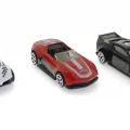  Die Cast Metal 3lü Yarış Arabaları Siyah Araçlı