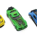  Die Cast Metal 3lü Yarış Arabaları Yeşil Araçlı