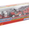 Die Cast Metal Tırlı ve Jeepli İtfaiye Seti