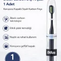 BUĞZ Difaş Med Clean Black Carbon Diş Fırçası 1 Adet Koruyucu Kapaklı Siyah Karbon Fırça