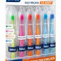 BUĞZ Difaş Medclean Rainbow Diş Fırçası 12 Adet Standlı Orta Sert Renkli Yetişkin Diş Fırçası Seti