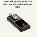 BUĞZ Dijital Ekranlı 20.000 mAh Powerbank | 22.5W Hızlı Şarj + Çoklu Bağlantı Seçeneği Yeni Nesil - BUĞZ