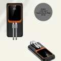 BUĞZ Dijital Ekranlı 20.000 mAh Powerbank | 22.5W Hızlı Şarj + Çoklu Bağlantı Seçeneği Yeni Nesil - BUĞZ