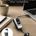 BUĞZ Dijital Ekranlı Bluetooth Kulaklık – Titreşimli Bildirim, 25 Saat Kullanım Yeni Nesil