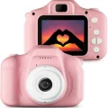 BUĞZ Dijital fotoğraf makinesi 1080p HD 10-15 MP pembe SD kartlı çocuklar için optik zoomlu