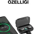 BUĞZ Dijital Göstergeli Bluetooth Kulaklık Kablosuz TWS Stereo Bluetooth 5.0