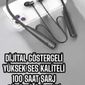 BUĞZ Dijital Göstergeli Kulak İçi Kablosuz Bluetooth Kulaklık Boyun Bantlı Yeni Nesil