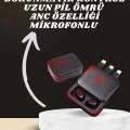 BUĞZ Dijital Göstergeli Powerbank Kablosuz Kulaklık ve 7 Kordonlu Yeni Nesil Akıllı Saat Dokunmatik Kontrol - BUĞZ