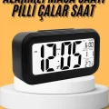 BUĞZ Dijital Masa Saati Takvim Çalar Saat Alarmlı Işıklı Led Ekran Pilli - BUĞZ