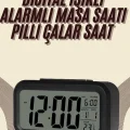  Dijital Masa Saati Termometreli Takvim Çalar Saat Led Ekran Pilli