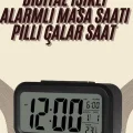  Dijital Masa Saati Termometreli Takvim Çalar Saat Led Ekran Pilli