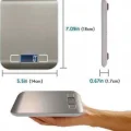 BUĞZ Dijital Mutfak Terazisi Paslanmaz Çelik Elektronik Lcd Ağırlık 5 Kg Ölçeklii Pişirme Ölçü Aleti