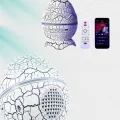 BUĞZ Dinozor Yumurtası Galaksi Projektör Gece Lambası 4ü 1 Arada – Bluetooth Hoparlörlü