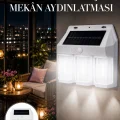 BUĞZ Dış Mekan Solar Duvar Lambası – 120° Hareket Algılama, 3 Işık Modu Yeni Nesil
