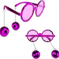 BUĞZ Disko Toplu Küpeli Parti Gözlüğü Pembe Renk