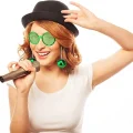  Disko Toplu Küpeli Parti Gözlüğü Yeşil Renk