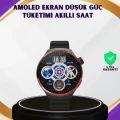 BUĞZ Dokunmatik Akıllı Saat Kablosuz Şarj AMOLED Ekran