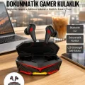 BUĞZ Dokunmatik Kontrol Tws Işıklı Kulakiçi Bluetooth Kulaklık Kablosuz Oyuncu Kulaklığı Yeni Nesil