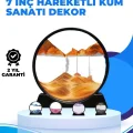 BUĞZ Döndürülebilir Dinamik Kum Tablosu – Stres Giderici, Yüksek Kaliteli Cam ve Doğal Kum ile Sanatsal Masa Dekoru