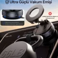 BUĞZ Dönebilen 360 Ayarlanabilir Araç Içi Tutucu Kullanılabilen Vakumlu Magsafe Telefon Tutucu