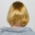 BUĞZ Düz Kesim Küt Parti Peruğu Altın Renk
