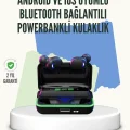 E10 Powerbank Şarjlı Bluetooth 5.1 Kulaklık Spor ve Oyun İçin