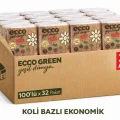 BUĞZ ECCO GREEN Yeşil Dünya Peçete 100’lü 32 Paket Koli Ekonomik Toplu Satış