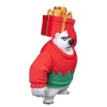 BUĞZ Eco Lounge Kutup Ayısı Figürü 25 cm – Kutu Taşıyan Mizahi Yılbaşı Dekoru