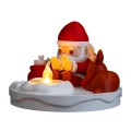 BUĞZ Eco Lounge Santa & Geyik Işıklı Figür 11 cm – LED Mum Dahil Yılbaşı Dekoru
