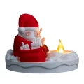 BUĞZ Eco Lounge Santa & Geyik Işıklı Figür 11 cm – LED Mum Dahil Yılbaşı Dekoru