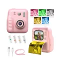 BUĞZ Eğitici Çocuk Kamerası Anında Baskı 4 Rulo Kağıt ve 5 Kalem Set Hediyeli