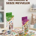 BUĞZ Eğitici Manyetik Oyuncak Seti 56 Parça Hayvan Sebze Meyve Magnet