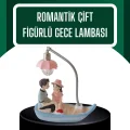 BUĞZ El Ele Tutuşan Çift Figürlü Dekoratif Gece Lambası Romantik Tasarım
