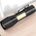  El Feneri Led USB Şarjlı Zoom Mini Led Işık Acil Durum Feneri