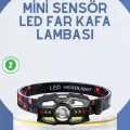 BUĞZ El Sensörlü LED Far Suya Dayanıklı Şarjlı Kafa Lambası