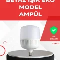 BUĞZ Elektrik Kesintileri İçin Şarjlı LED Ampul 30W E27 Beyaz Işık