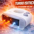 BUĞZ Elektrikli Isıtıcı Fan 2000W 2 Kademeli Isıtma & Serin Hava Özelliği Priz Soba