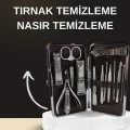 BUĞZ Elektrikli Manikür Pedikür Seti İkili Set 12 Parça Tırnak Bakımı Törpü Protez Çıkarma