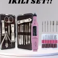  Elektrikli Manikür Pedikür Seti İkili Set 12 Parça Tırnak Bakımı Törpü Protez Çıkarma