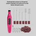  Elektrikli Manikür Pedikür Törpü Seti 6 Başlıklı