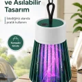 BUĞZ Elektrikli Sinek Öldürücü Mor Işıklı Taşınabilir Haşere Lambası Tek Tuşlu Cihaz