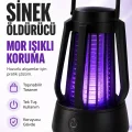 BUĞZ Elektrikli Sinek Öldürücü Mor Işıklı Taşınabilir Haşere Lambası Tek Tuşlu Cihaz