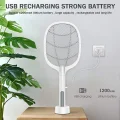 BUĞZ Elektrikli sineklik USB şarj edilebilir sinek ve böcek öldürücü raket şarj tabanlı