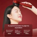 BUĞZ Elektrikli titreşimli masaj tarak kırmızı ışık terapili ve sıvı yağ aplikatörlü - Süpermarket