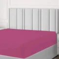 BUĞZ Pamuk Çift Kişilik Lastikli(fitted)  Penye Çarşaf Fuşya
