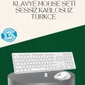  Ergonomik Kablosuz Klavye Mouse Takımı - Tam Boy, Sessiz ve Güvenilir